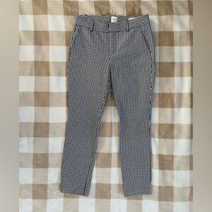 GAP Navy and White Checkered Pants size 4 Signature Skinny Ankle